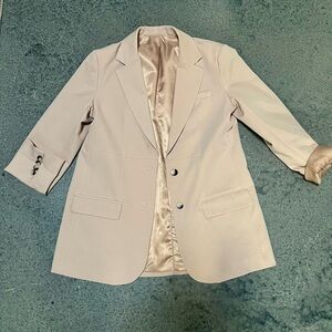 Oversized Cream Blazer-unknown Brand